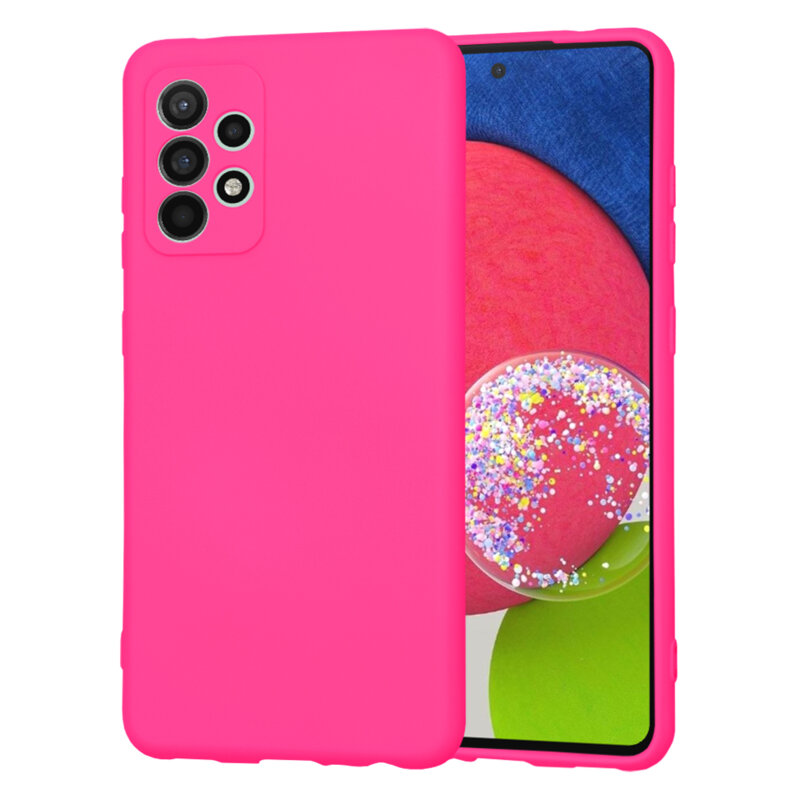 Husa silicon Samsung Galaxy A52s 5G Techsuit SoftFlex, fucsia