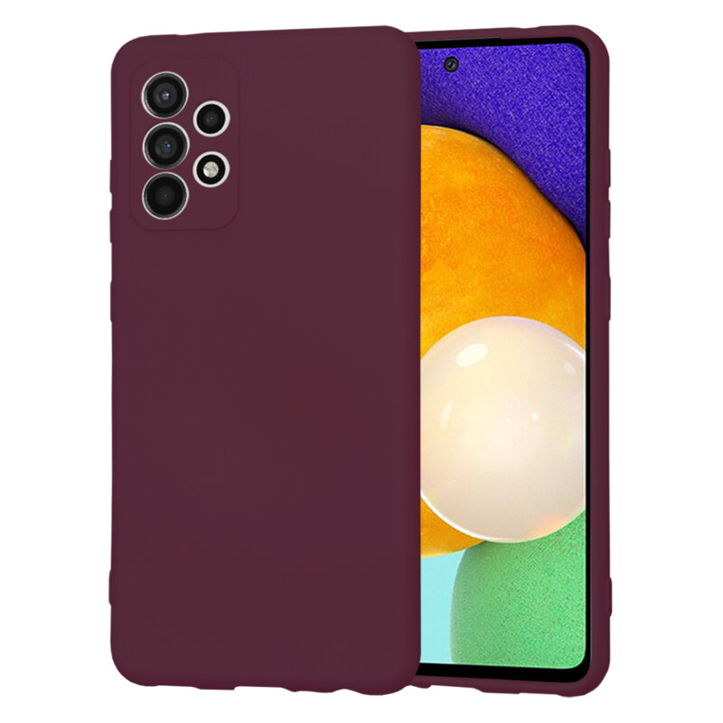 Husa silicon Samsung Galaxy A52 5G Techsuit SoftFlex, bordo