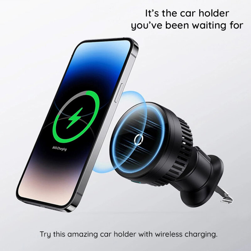 Suport auto cu incarcare wireless Baseus MagPro, 15W, negru