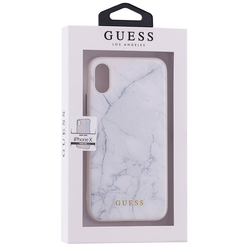 Carcasa iPhone X, iPhone 10 Originala Guess - Alb GUHCXHYMAWH