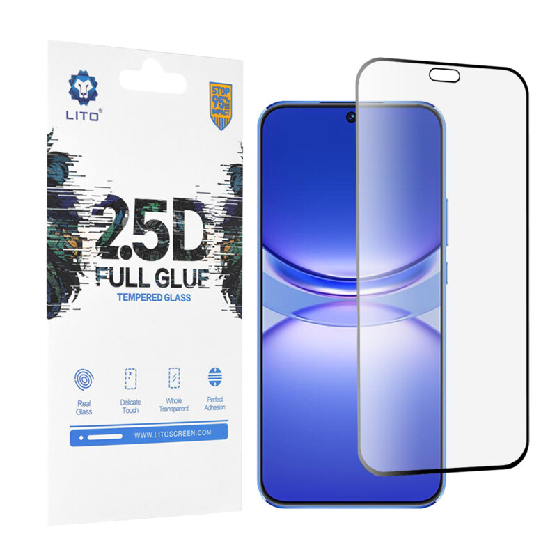 Folie sticla Huawei nova 12s Lito 2.5D Full Glue, negru