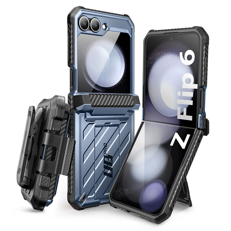 Husa Samsung Galaxy Z Flip6 Supcase Unicorn Beetle Pro, albastru