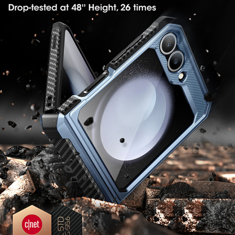 Husa Samsung Galaxy Z Flip6 Supcase Unicorn Beetle Pro, albastru