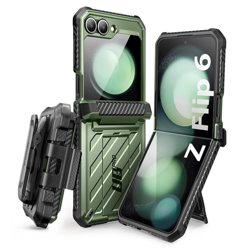 Husa Samsung Galaxy Z Flip6 Supcase Unicorn Beetle Pro, verde