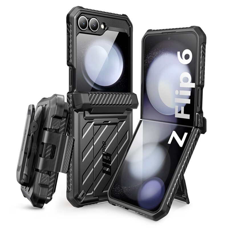 Husa Samsung Galaxy Z Flip6 Supcase Unicorn Beetle Pro, negru