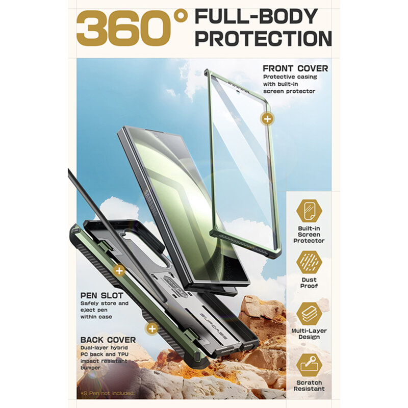 Husa Samsung Galaxy Z Fold6 Supcase Unicorn Beetle Pro, verde