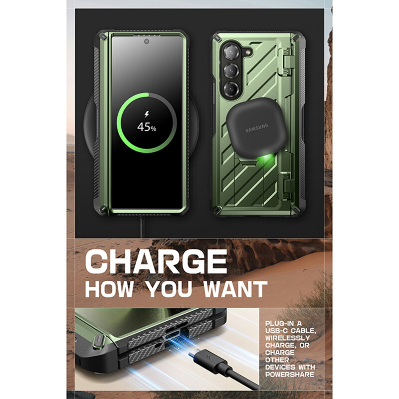 Husa Samsung Galaxy Z Fold6 Supcase Unicorn Beetle Pro, verde