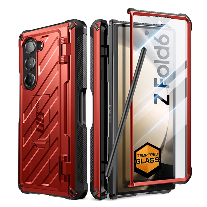 Husa Samsung Galaxy Z Fold6 Supcase Unicorn Beetle Pro, rosu