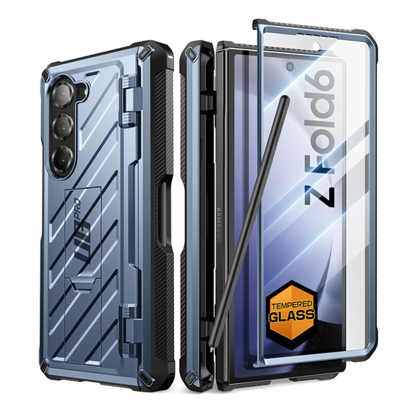 Husa Samsung Galaxy Z Fold6 Supcase Unicorn Beetle Pro, albastru