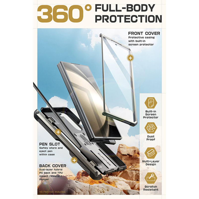 Husa Samsung Galaxy Z Fold6 Supcase Unicorn Beetle Pro, gri