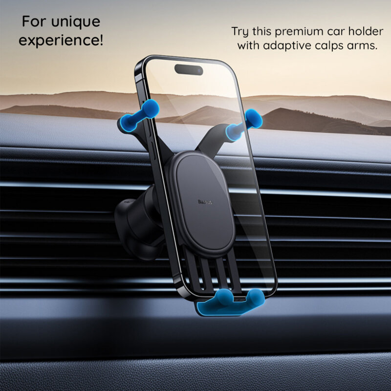 Suport auto wireless charging Baseus Pro 15W, negru, SUWX030001