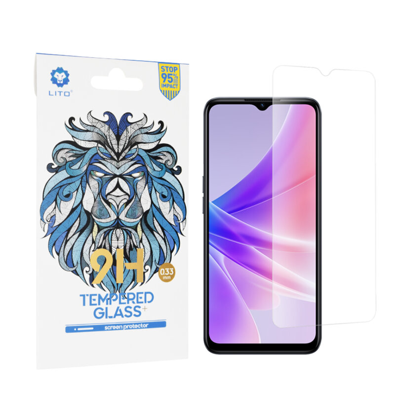 Folie sticla Oppo A77 5G Lito 9H Tempered Glass, transparenta