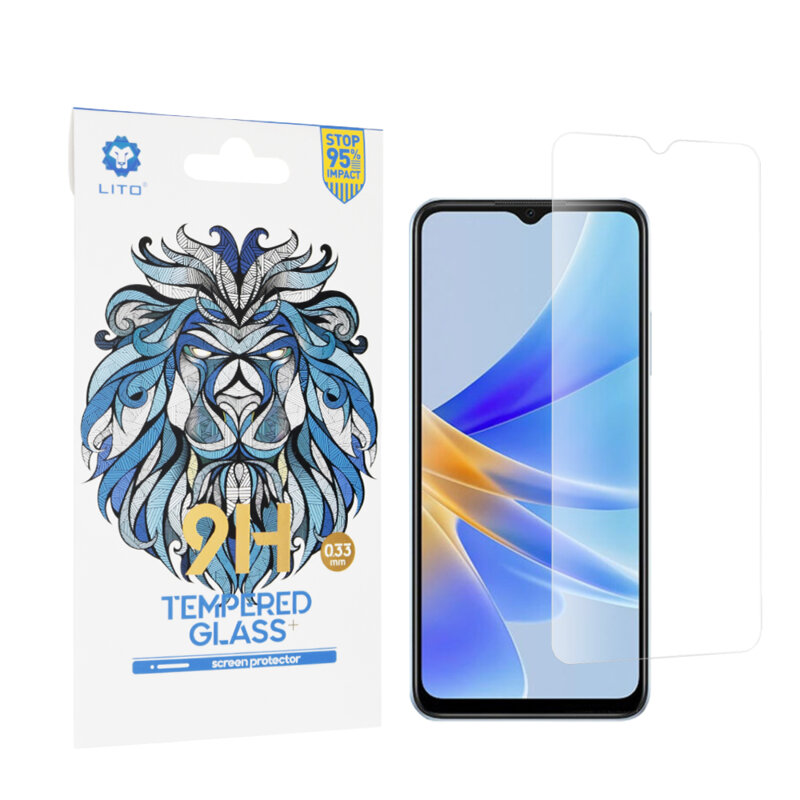 Folie sticla Oppo A17 Lito 9H Tempered Glass, transparenta