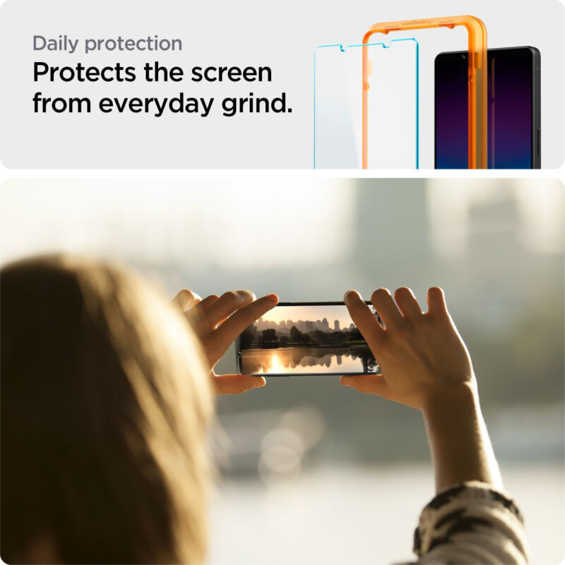 [Pachet 2x] Folie sticla Sony Xperia 1 VI Spigen Glas.tR Align Master, transparenta