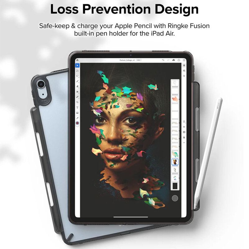 Husa iPad Air 5 (2022) Ringke Fusion, negru