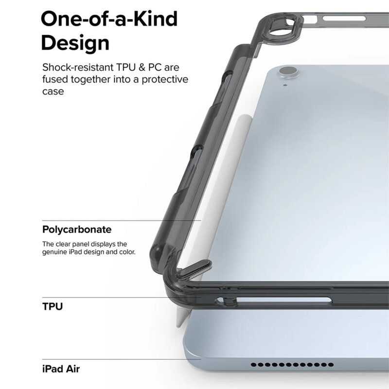 Husa iPad Air 11 (2024) Ringke Fusion, negru
