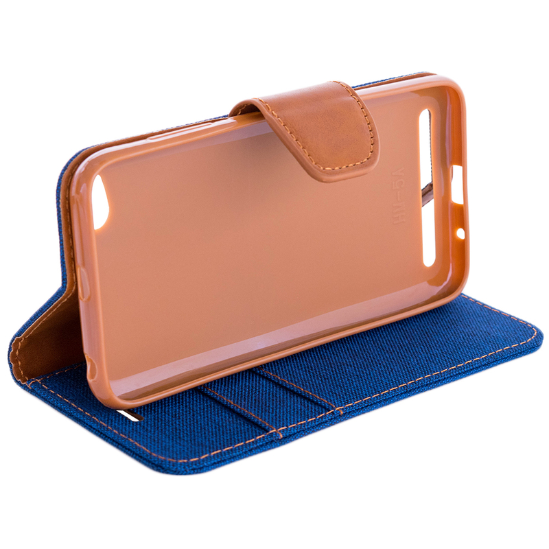 Husa Xiaomi Redmi 5A Book Canvas Albastru