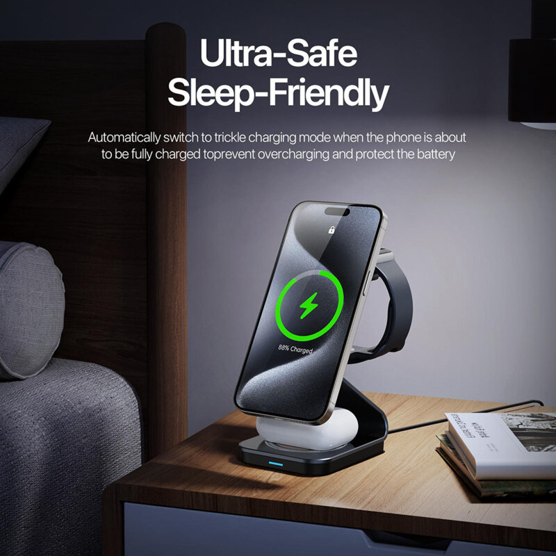 Statie incarcare wireless pentru Apple Duzzona W21, 15W