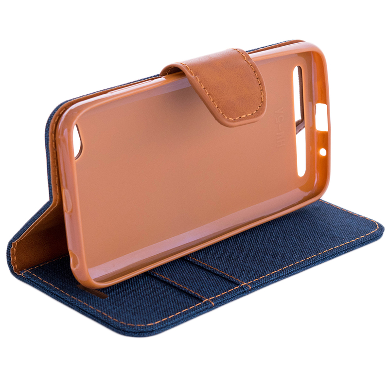 Husa Xiaomi Redmi 5A Book Canvas Bleu