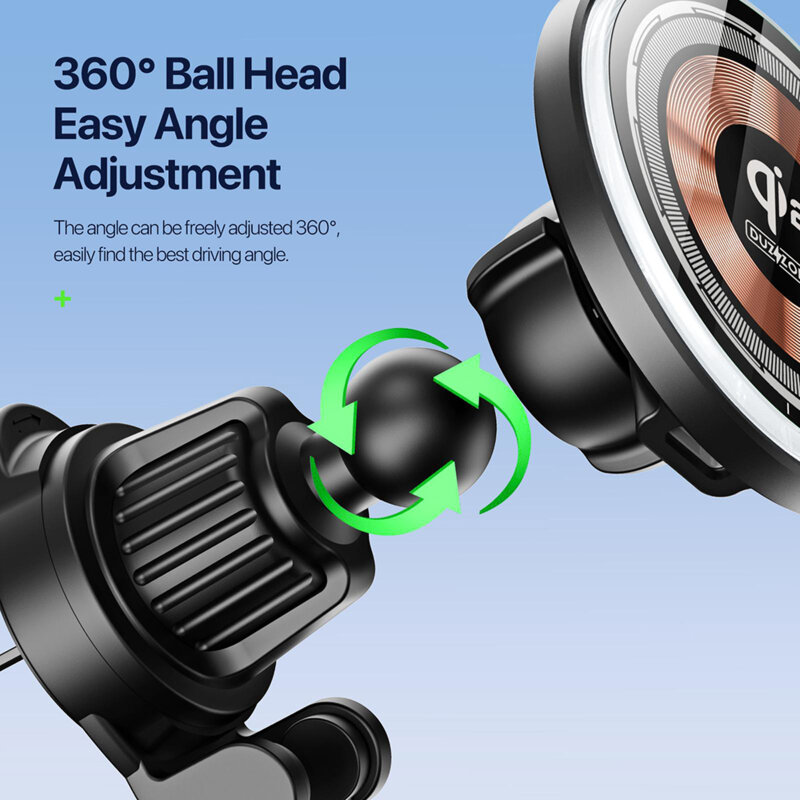 Suport telefon auto magnetic Duzzona V5, MagSafe, 15W