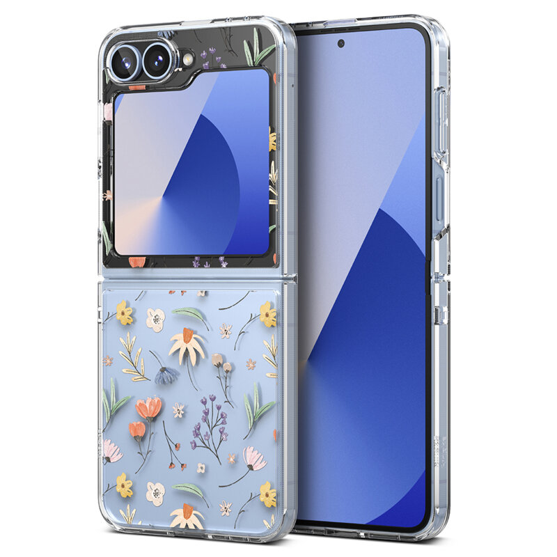 Husa Samsung Galaxy Z Flip6 Ringke Fusion Design, Dry Flowers
