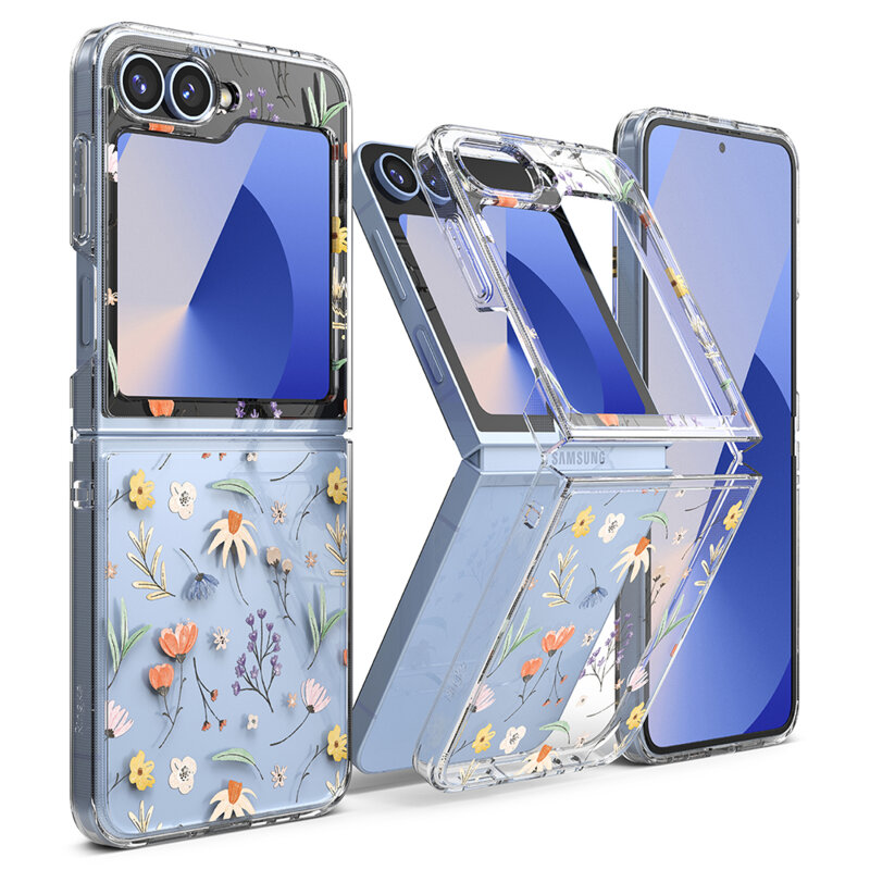 Husa Samsung Galaxy Z Flip6 Ringke Fusion Design, Dry Flowers