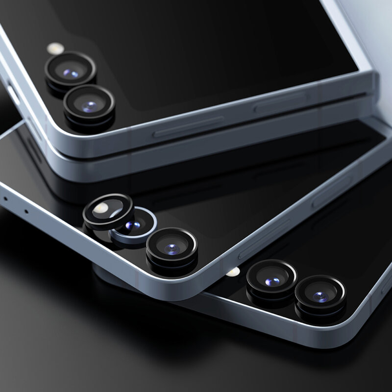 [Pachet 2x] Folie sticla camera Samsung Galaxy Z Flip6 Ringke Camera Lens Frame, negru