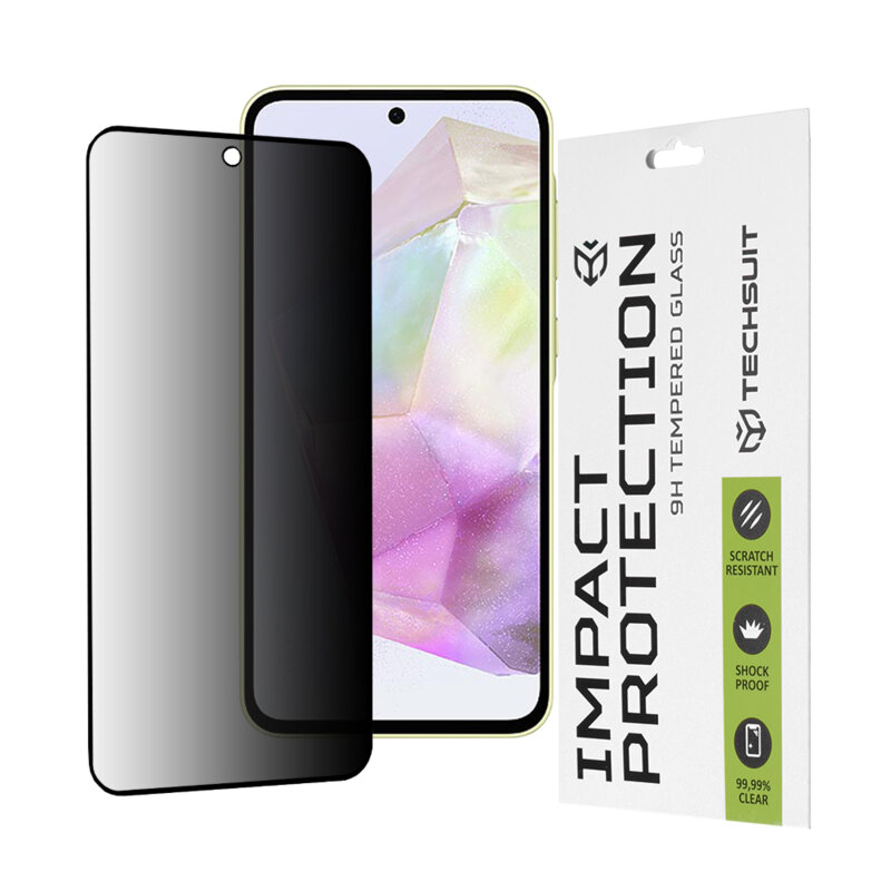Folie sticla Samsung Galaxy M35 Techsuit 111D Privacy Full Glue, negru