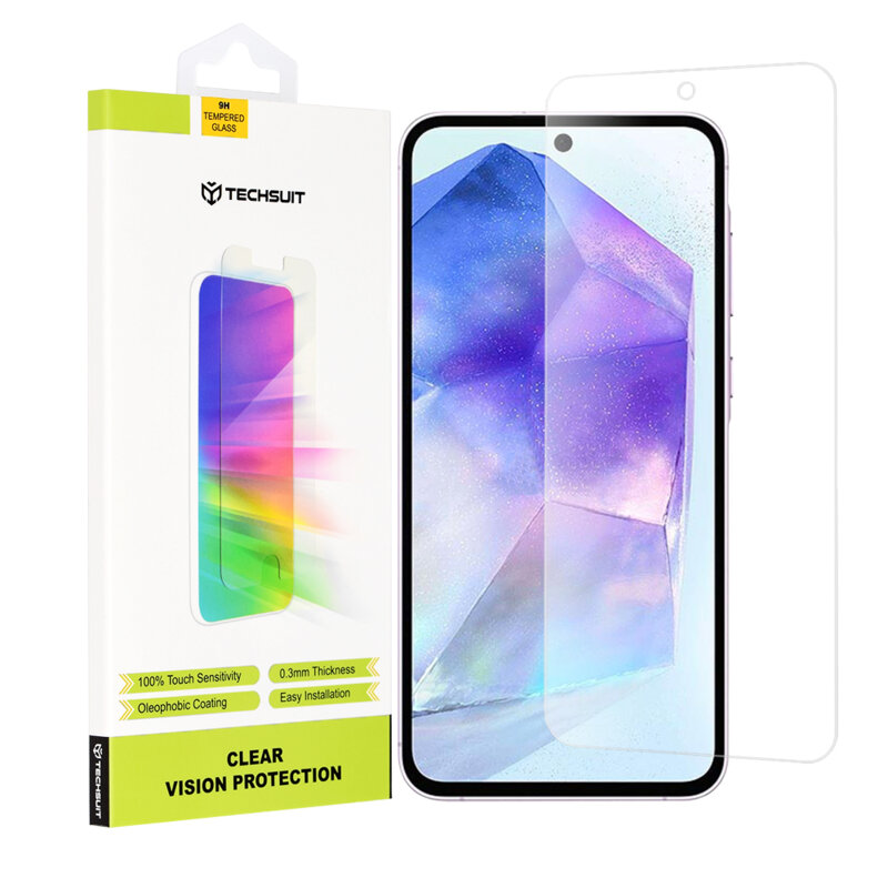 Folie sticla Samsung Galaxy M35 Techsuit Clear Vision Glass, transparenta