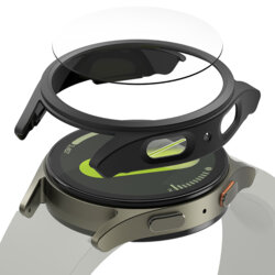 Husa + folie Samsung Galaxy Watch7 44mm Ringke Slim, negru mat