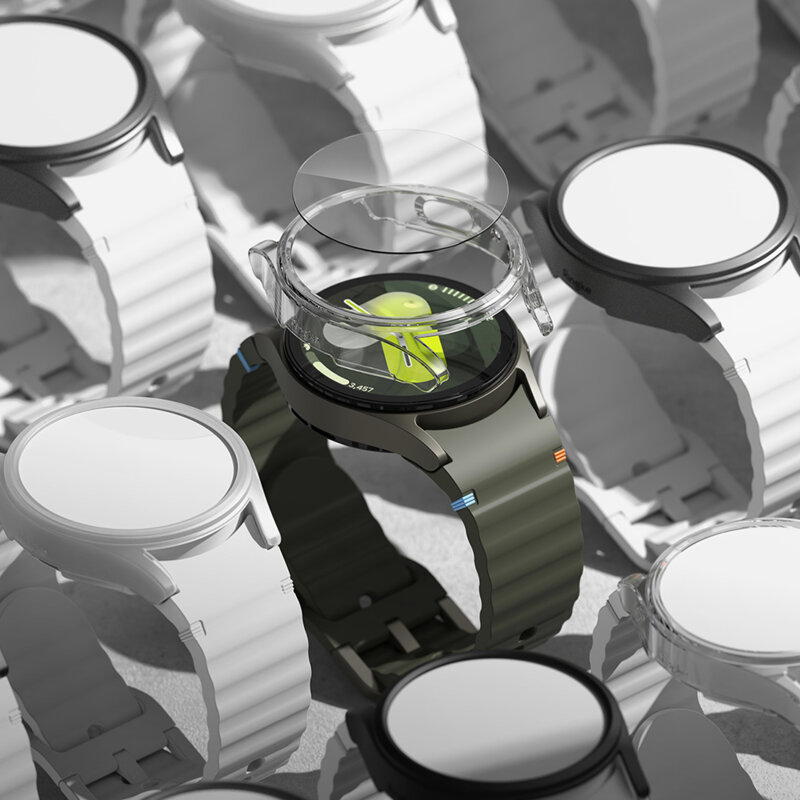 Husa + folie Samsung Galaxy Watch7 44mm Ringke Slim, negru mat