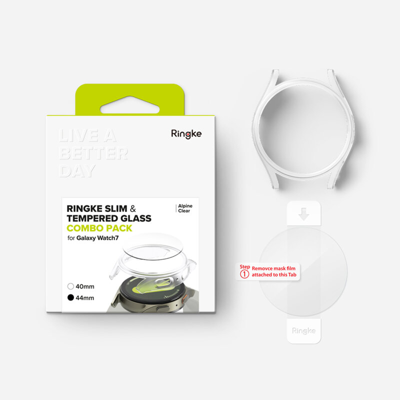 Husa + folie Samsung Galaxy Watch7 44mm Ringke Slim, mata