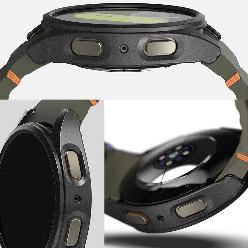 Husa + folie Samsung Galaxy Watch7 44mm Ringke Slim, negru