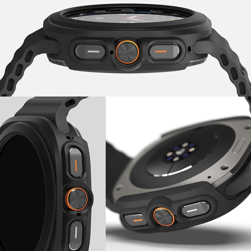 Husa + folie Samsung Galaxy Watch Ultra 47mm Ringke Slim, negru mat