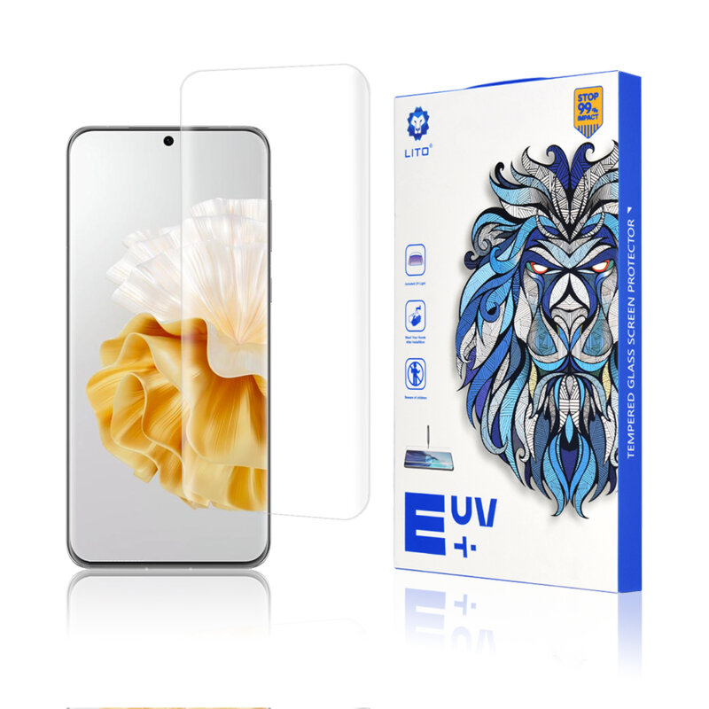Folie sticla Huawei P60 Pro Lito UV Glue, transparenta