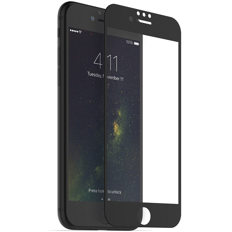 Folie Protectie iPhone 7 5D EdgeGlue - Negru (ANTI-BLUERAY)