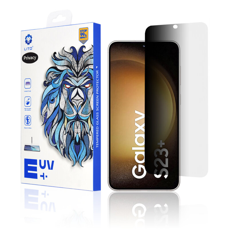 Folie sticla Samsung Galaxy S23 Plus Lito UV Glue, privacy