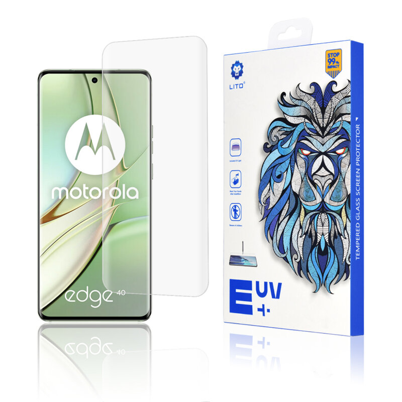 Folie sticla Motorola Edge 40 Lito UV Glue, transparenta