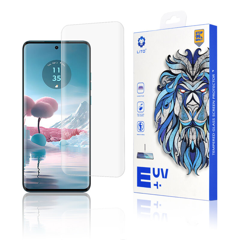 Folie sticla Motorola Edge 40 Neo Lito UV Glue, transparenta
