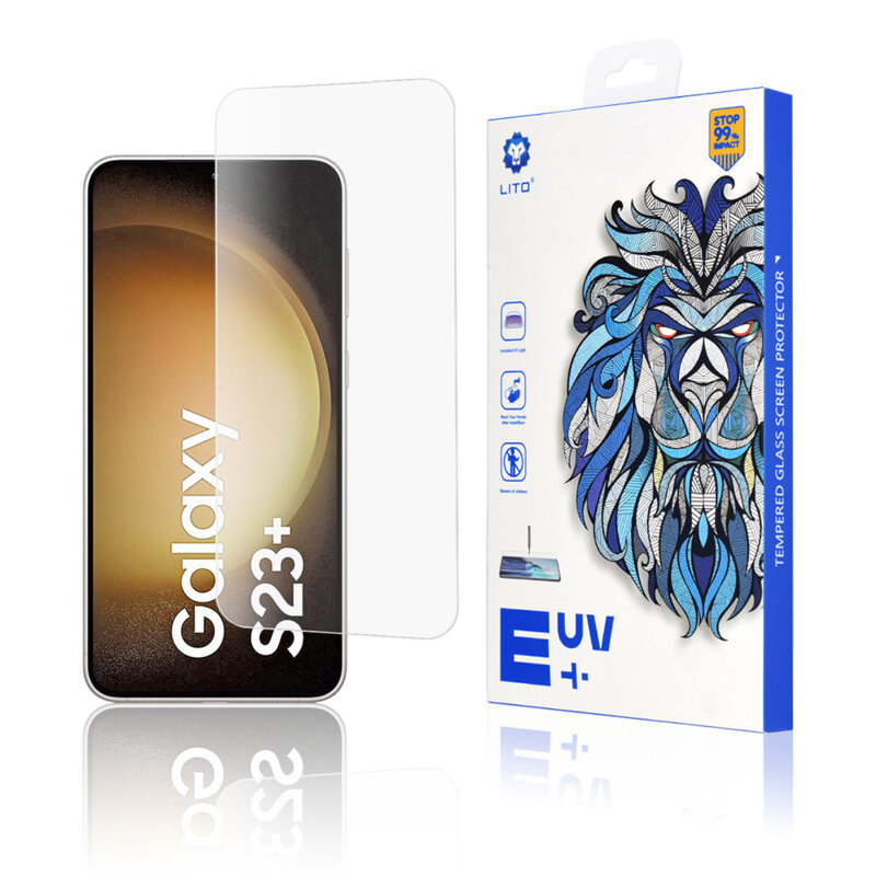 Folie sticla Samsung Galaxy S23 Plus Lito UV Glue, clear
