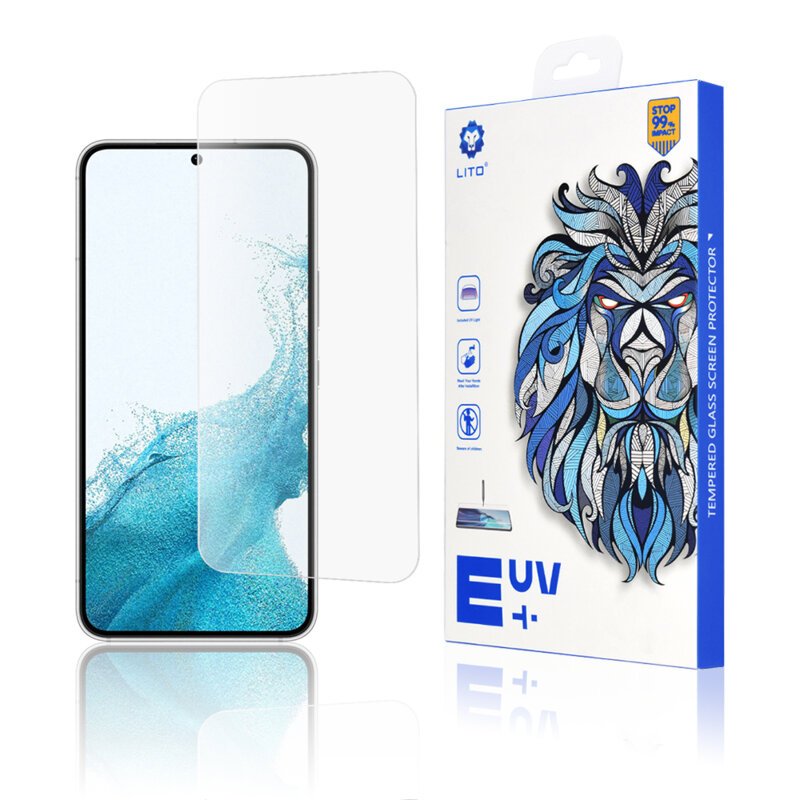 Folie sticla Samsung Galaxy S22 5G Lito UV Glue, clear