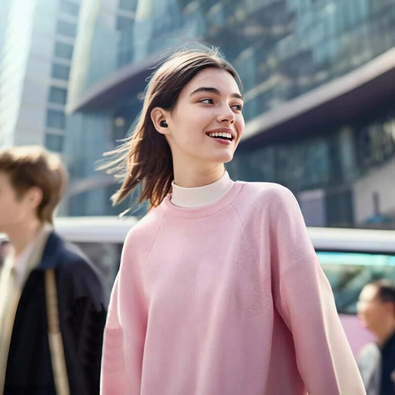 Casti Bluetooth Noise Cancelling cu microfon Anker A30i, alb