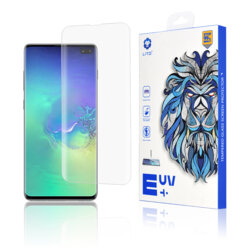 Folie Sticla Samsung Galaxy S10 Plus Lito UV Glue 9H Cu Lampa Si Adeziv Lichid - Clear
