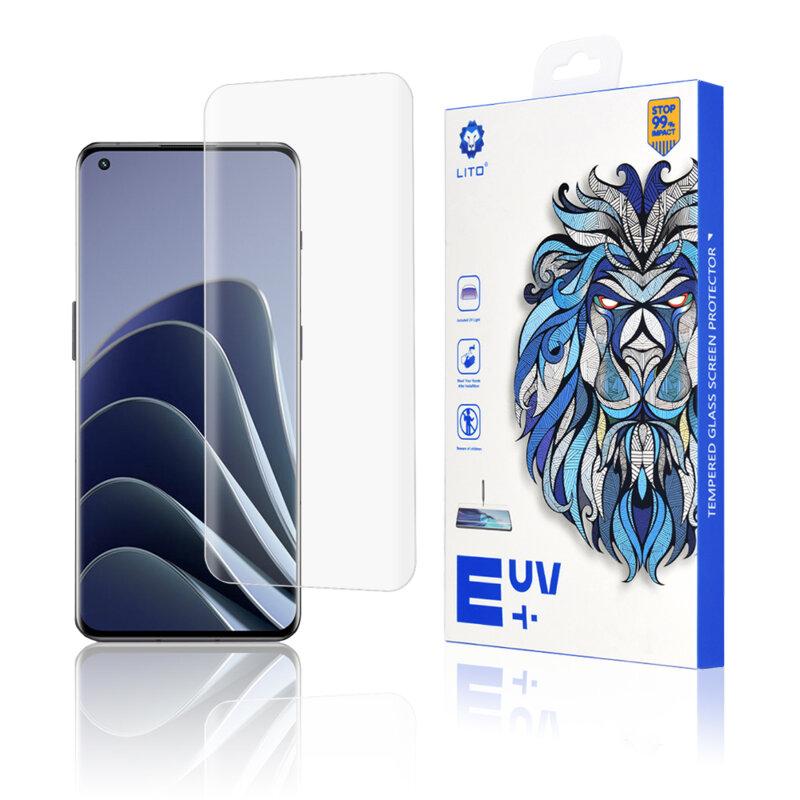 Folie sticla OnePlus 10 Pro Lito UV Glue, transparenta