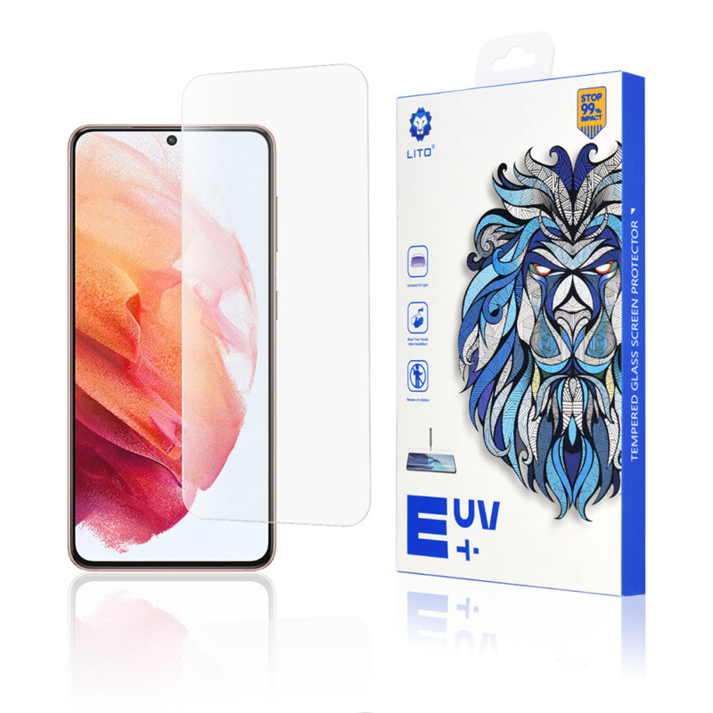 Folie sticla Samsung Galaxy S21 5G Lito UV Glue, clear