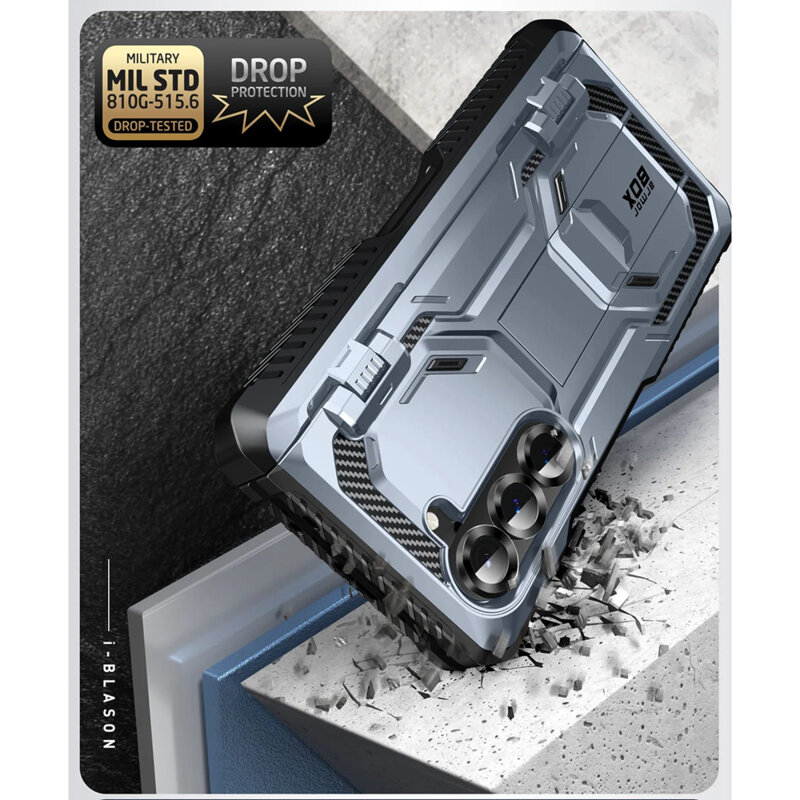 [Pachet 360°] Husa + folie Samsung Galaxy Z Fold6 I-Blason Armorbox, albastru