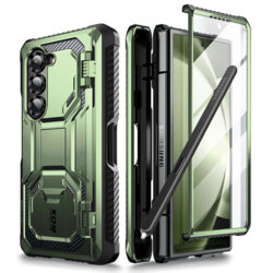 [Pachet 360°] Husa + folie Samsung Galaxy Z Fold6 I-Blason Armorbox, verde