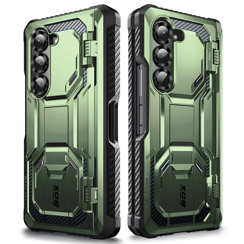 [Pachet 360°] Husa + folie Samsung Galaxy Z Fold6 I-Blason Armorbox, verde