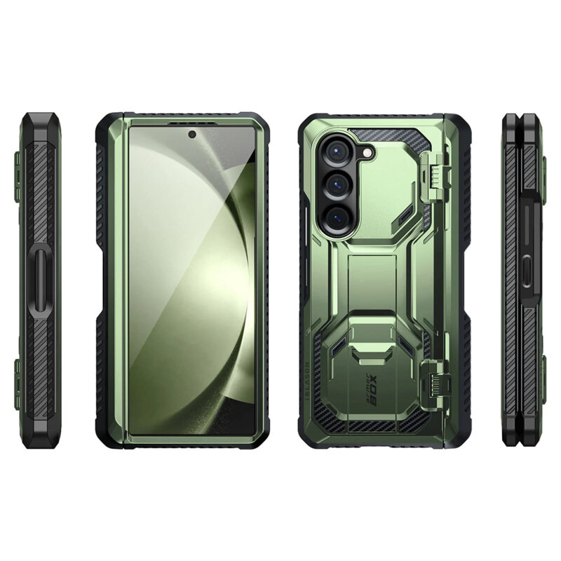[Pachet 360°] Husa + folie Samsung Galaxy Z Fold6 I-Blason Armorbox, verde