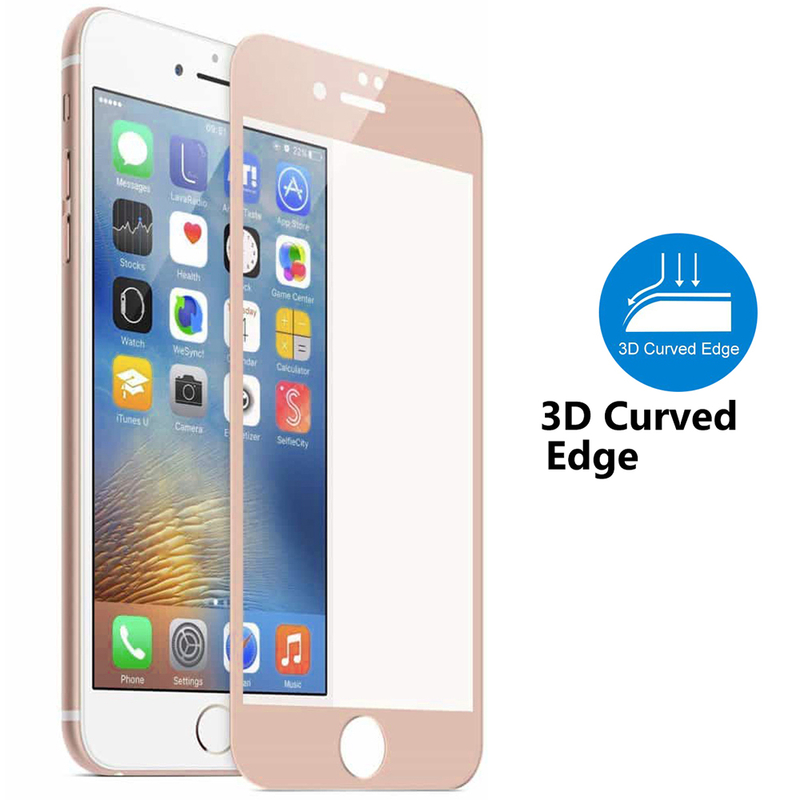 Folie Protectie iPhone 8 Sticla Securizata 3D FullGlue - Auriu